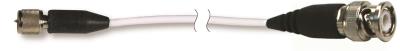 general purpose coaxial cable, white fep jacket, 5-ft, 10-32 plug to bnc plug
