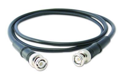 low-cost, black coaxial cable (rg58/u), 3-ft, bnc plug to bnc plug