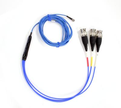 4-conductor, shielded cable, silicone jacket, 30-ft, mini 4-pin to (3) bnc plugs