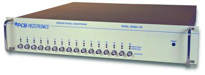 16-channel, line-powered, icp® sensor signal cond., unity gain, (16) bnc input/output conn.