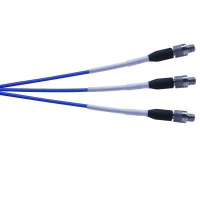 triple splice assembly for 4-conductor cable to (3) 1-ft coaxial cables each to a 10-32 jack (ph)