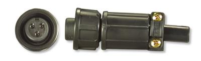 3-socket, molded composite connector for use with biaxial sensors (mil-c-5015 compatible)