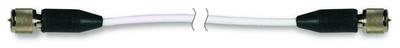 general purpose coaxial cable, white fep jacket, 3-ft, 10-32 plug to 10-32 plug