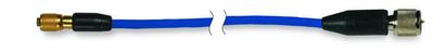 low-noise coaxial cable, blue tfe jacket, 3-ft, 5-44 plug to 10-32 plug