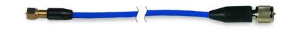 low-noise coaxial cable, blue tfe jacket, 5-ft, m3 plug to 10-32 plug