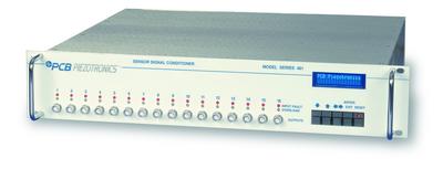 16-channel, line-powered, icp® sensor signal cond., fine gain, computer/front panel control, programmable filter