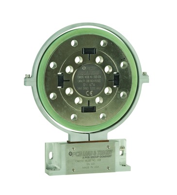 pcb l&t torkdisc® system, 16-bit telemetry system, 30k in-lb/2,500 ft-lb(3.4 kn-m)  rated capacity, 150% static overload protection, 10,000 rpm max., steel alloy