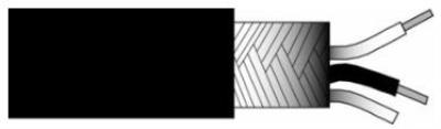 coiled 4-conductor cable