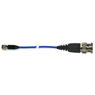 low-noise, blue, coaxial, ptfe cable, 3-ft, 10-32 coaxial plug to bnc plug, rohs compliant