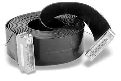 multi-conductor, shielded flat ribbon cable, 100-ft, db50 female to db50 male (wired for pcb equipment only)