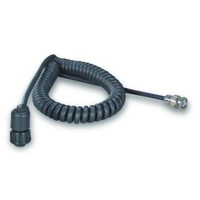 polyurethane coiled cable, 6-ft, 2-socket mil-type conn., right angle to bnc plug