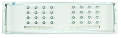 patch panel, 32-channel, rack mount, (32) bnc jack inputs, (32) idc pin inputs, (2) db-50 male outputs