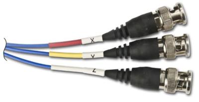 triple splice assembly with (3) 1-ft coaxial cables each with a bnc plug (ac connector)