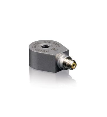 accelerometer, pe, 3 pc/g, -67°f to +500°f, isolated, thru-hole mount, 3.1 grams, m3 connector, no cable incl.