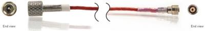 low noise, coax, ptfe cable, 60-in, 6-40 unf-2b plug to 10-32 plug