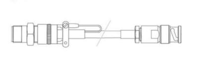 2-conductor, 20 awg (19/32) spc, twisted pair, low noise, npc shielded, ptfe cable, 24-in, 2-pin 7/16-27 uns-2a jack to twinax bnc plug, 250f
