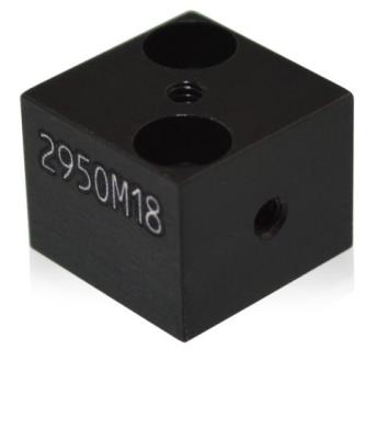 triaxial mounting block, 2-56 threaded holes (potentially for 2220e, 7250a/am1, 320c52), 4-40 mounting screws