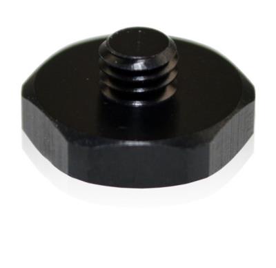 adhesive mtg base, 0.5 hex x 0.12 thk, 10-32 integral stud, aluminum w/ insulating anodized finish