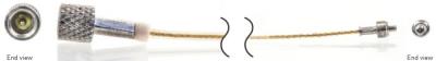 lightweight, coax, fep cable, 120-in, 1.20 unm plug to 10-32 plug, for 25b and 2250a