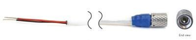 2-conductor, twisted pair, shielded, fep jacket cable, xxx-in, 10-32 coax plug to pigtails