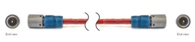 low noise, coax, flexible, silicone rubber cable, 600-in, 10-32 plug to 10-32 plug