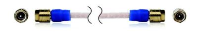 low noise, coax, pfa cable, 60-in, hex/knurled 10-32 plug to hex/knurled 10-32 plug