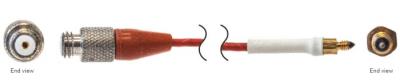low noise, coax, ptfe cable, 120-in, 1-64 rh male to 10-32 jack, for 2222c