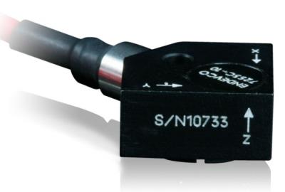 no longer in production                                            accelerometer, iepe, 10 mv/g triax, ±500 g, -67°f to +257°f, isolated, thru-hole mount, integral 6ft cable terminating with 4 pin connector, 3.6 grams