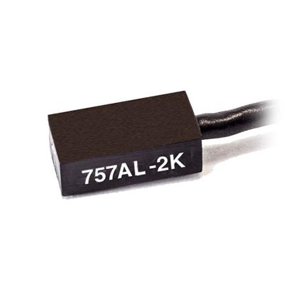 2,000g, miniature, damped, high sensitivity, adhesive mount, 25 ft cable, <5,000 ohms