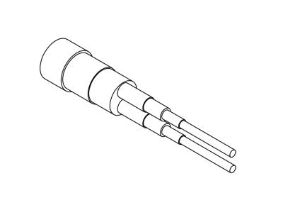 2-conductor, 20 awg (19/32), low noise, twisted, shielded, ptfe cable (price per inch)