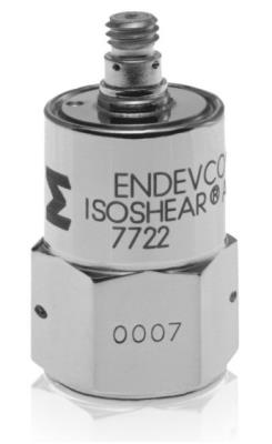 cryogenic accelerometer, pe, 3.7 pc/g,  -452°f to +350°f, not isolated, 10-32 mounting stud, top connector, 29 grams, no cable included
