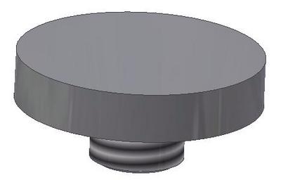 impact cap, flat hardened (for series 208) (for print head impact measurements)