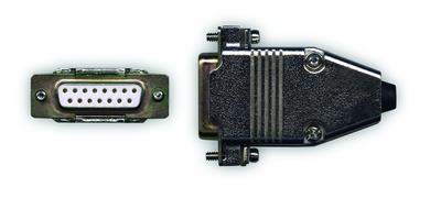 15-pin (f) d-sub connecotr and backshell (for series 8159 signal conditioner input/output connector)