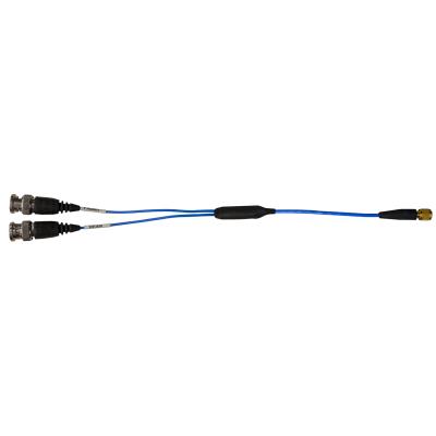 4-conductor, 30 awg (7/38), twisted bundle, shielded, fep cable, 5-ft, 4-socket 1/4-28 plug to double splice to two bnc plugs, labeled 'front' and 'rear' (for 137b sensors with two outputs)