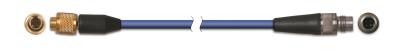 4-conductor, shielded, fep cable, 20-ft, 4-socket plug to 4-pin jack, low outgassing