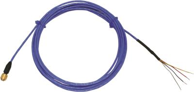 4-conductor, twisted bundle, low noise, shielded, lightweight fep cable, 10-ft, 1/4-28 4-socket plug, ip68 rated to pigtails (for use w/ 3711 series accels)