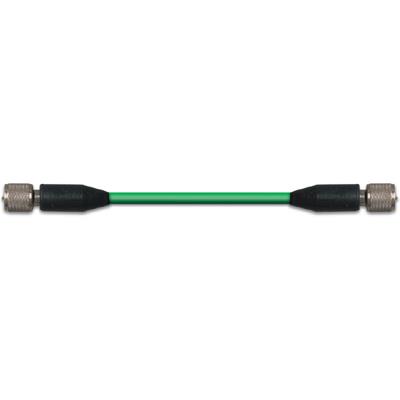 low-noise, green coaxial cable, 10-ft, with 10-32 plug (eb) connectors on each end