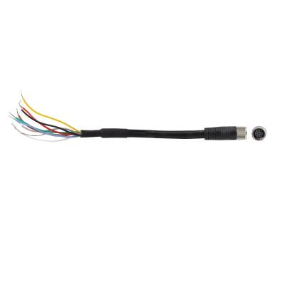 8-conductor, 26 awg (26/40), shielded, silicone cable, 10-ft, m8x1 8-socket plug to pigtails, labeled for differential triax series 3743g