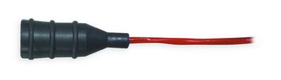 high temperature fep cable, 2-conductor twisted pair w/drain, shielded, 30-ft, 2-socket environmental boot connector (mil-c-5015 compatible) to blunt cut