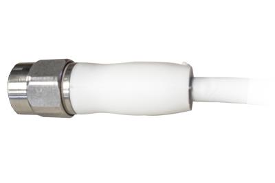 white polypropylene cable (507) with ip69k ss 4-socket m12 connector (qs) on one end and blunt cut termination (bz) on the other end. 10 meter length