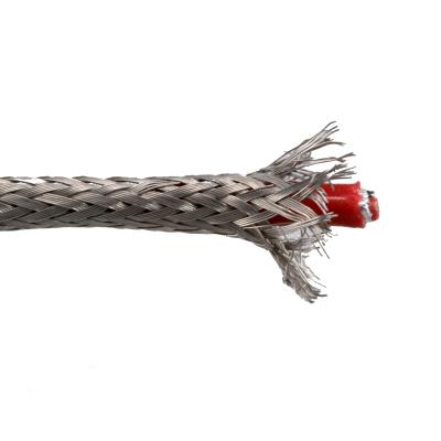 high temperature fep cable, 2-conductor twisted pair w/drain, shielded, w/ 304 stainless steel overbraid, xx-ft, 2-socket ms3106 connector w/strain relief on one end and blunt cut termination on the other end