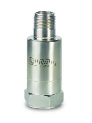 dual output (vibration/raw acceleration vibration) vibration sensor, 4 to 20 ma output, 0 to 1.0 in/sec rms, 10 to 1k hz, top exit, 3-pin conn