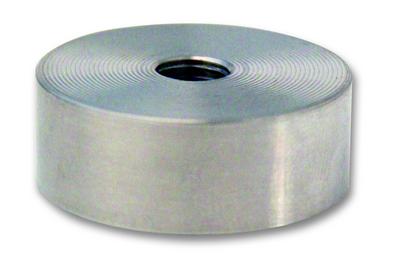 sensor mounting pad, adhesive or weld mount to machine, 1 diameter, 1/4-28 threaded hole for sensor mount