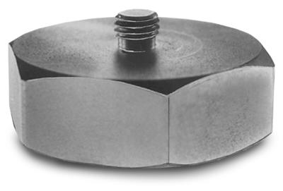 flat surface magnet, 1.375 hex, 50 lbf, integral 1/4-28 stud