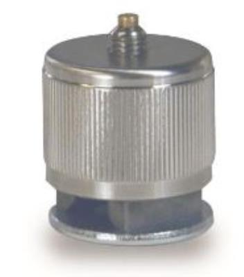 1.5 curved surface magnet with 10-32 tapped hole for mounting bolt and 2 holes for accomodation of locator pin on ex629a11a/ & 630a91 models