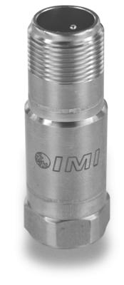 intrinsically-safe, high frequency, industrial, ceramic shear icp® accel, 10 mv/g, 0.8 to 15k hz, top exit, 2-pin conn., frequency sweep iso 17025 accredited calibration