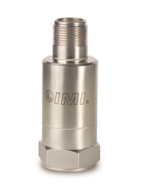 intrinsically-safe vibration sensor, 4 to 20 ma output, 0 to 1.0 in/sec rms, 10 to 1k hz, top exit, 2-pin conn