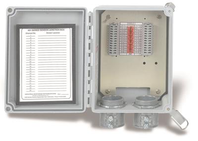 interface cable reduction box 8 x 6 x 4 nema 4x (ip66) fiberglass enc, 12 channels terminal strip input, terminal strip output, no conn ports