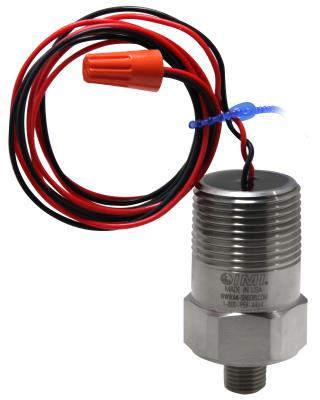 intrinsically safe (csa only) vibration sensor, 4 to 20 ma output, 0 to 1 in/sec pk, 3 to 1k hz, top exit, 36” flying leads