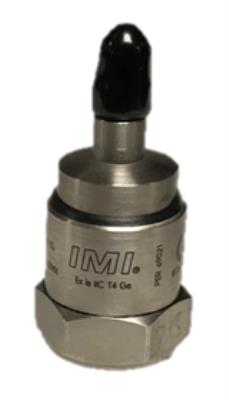 high freq ceramic shear icp® accelerometer, 10 mv/g, 1.6 to 30k hz, ss case, top exit, 5-44 connector, frequency sweep iso 17025 acc cal, off ground, hazardous area app